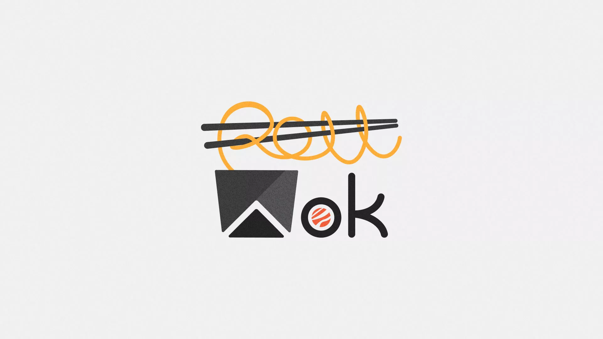 Разработка логотипа суши-бара «Roll Wok Club» в Новоалтайске